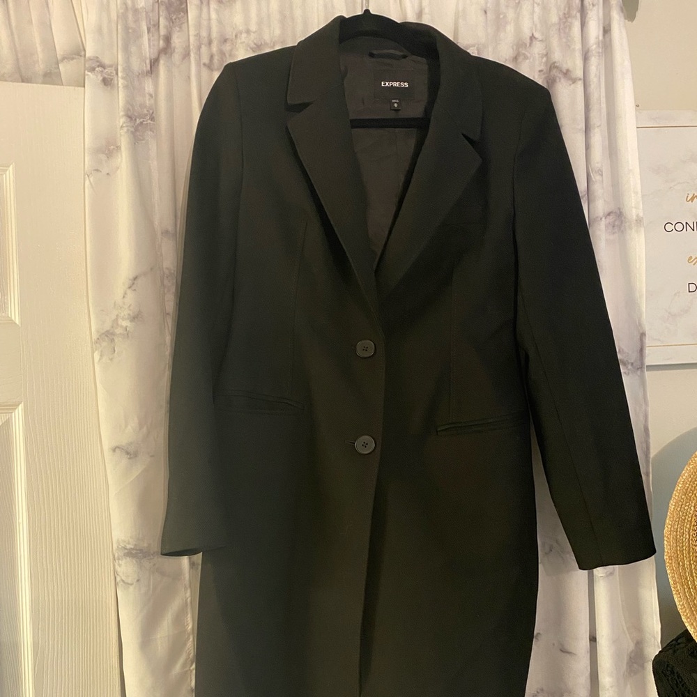 Express Long Peacoat Size M